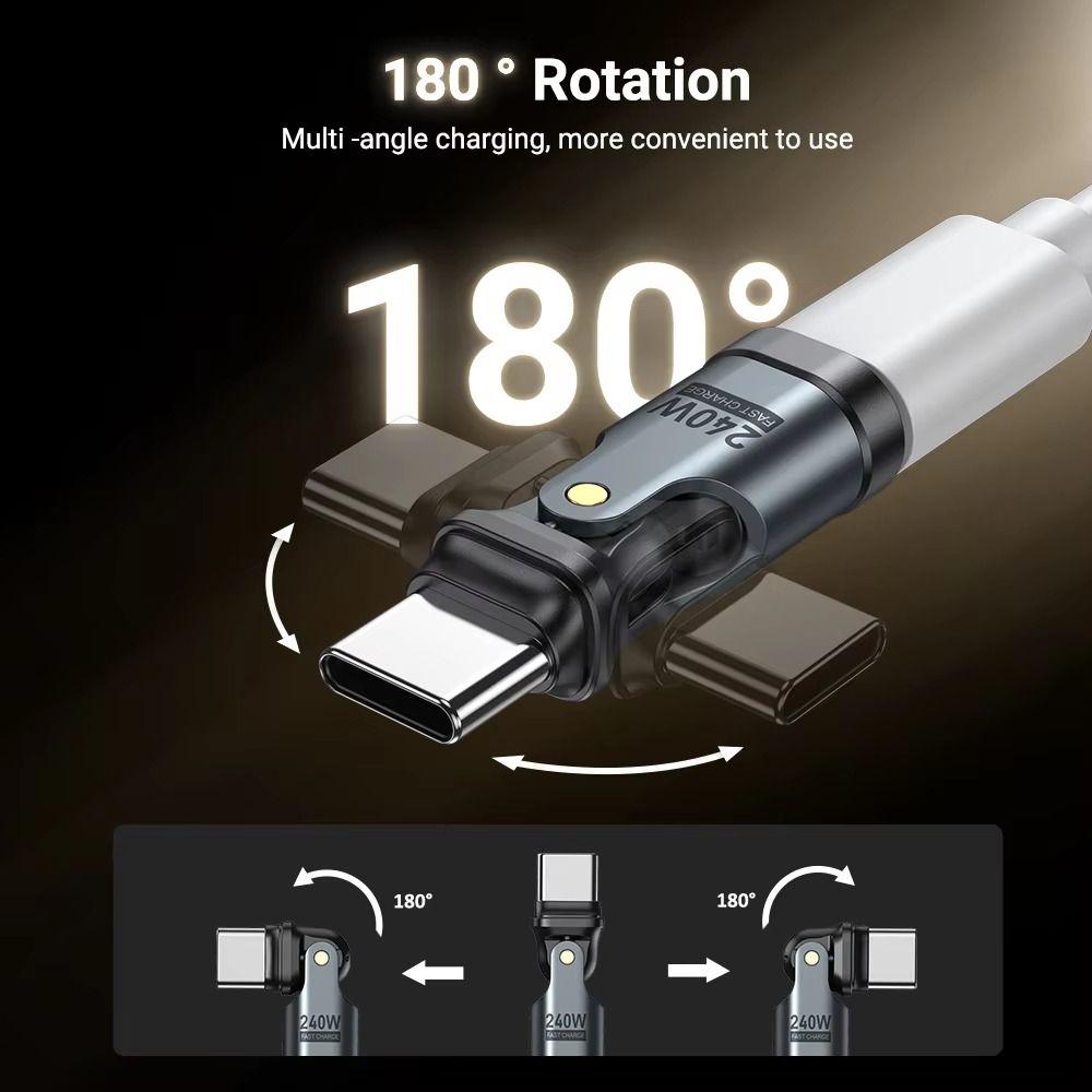 Переходник USB-C на USB-C USBC для зарядки 180 градусов Адаптер USB-A гнездо Мобильный телефон