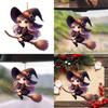 Halloween Acrylic Car Decoration Pendant Cartoon Witch Broom Supplies Interior
