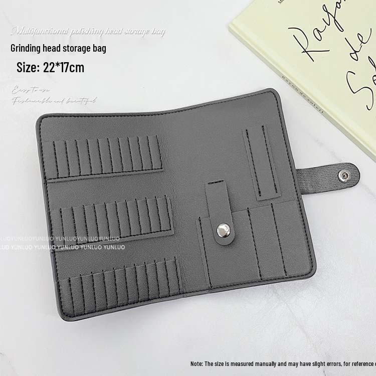 Портативная сумка-органайзер для 16 фрез для маникюра с пряжкой для салонов