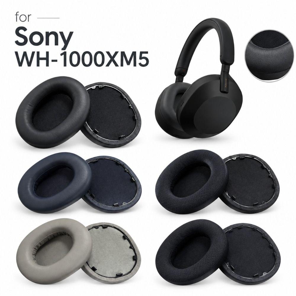 Soft Material Replacement Earpads Breathable Headphone Ear Covers For Sony WH-1000XM5