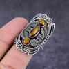 Натуральный камень Тигровый глаз Ручная работа Серебро 925 пробы Ювелирное кольцо Размер 8 U2y97
