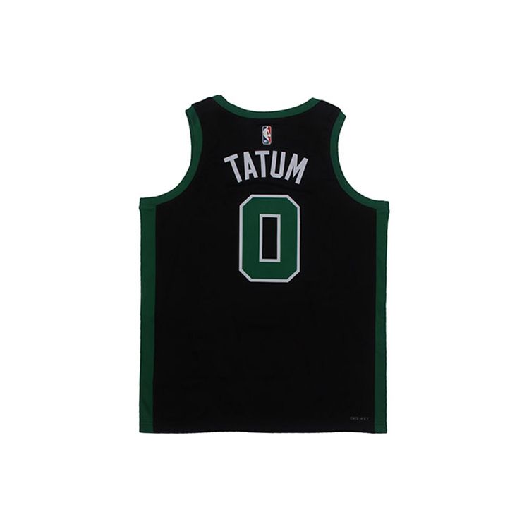 Jordan Баскетбольная майка NBA Celtics Tatum No. 0 Мужские топы Fan Edition Black Green CV9470-011