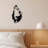 1pc Wolf Head Wall Metal Decor - Stunning Sticker Mural for Bedroom, Enhancing Halloween and Daily Ambiance of Livingroom