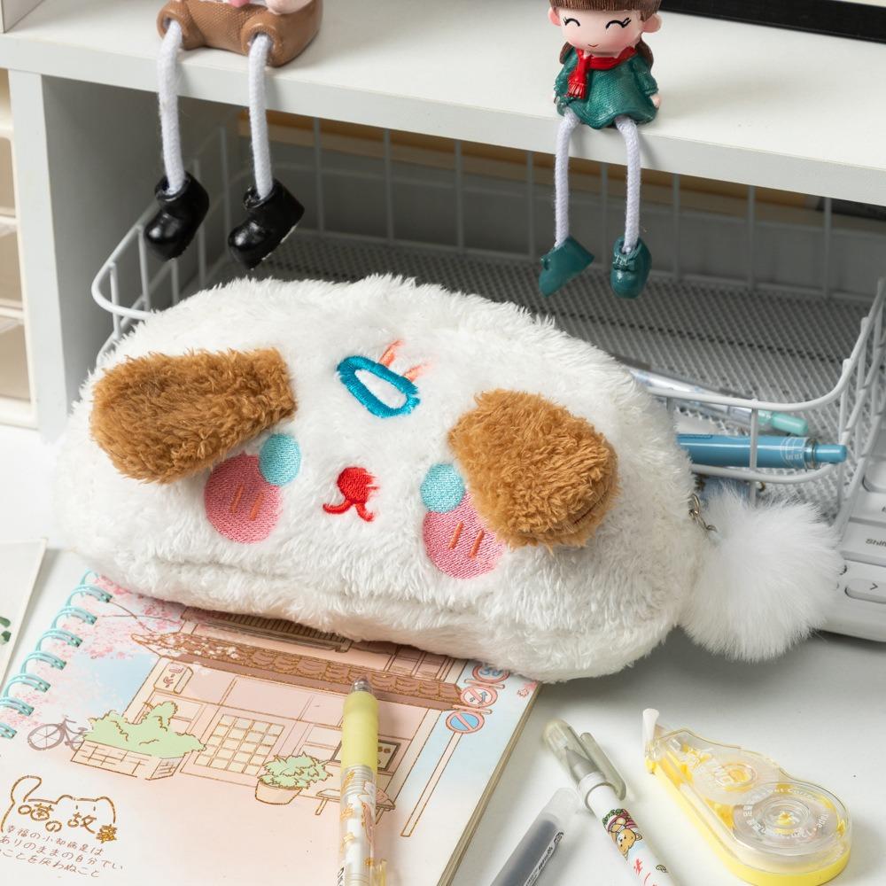 Puppy Shape Pen Bag Multi-functional Pen Pouch Kawaii Stationery Storage Bag  School Supplies