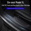 Применимый протектор дверного порога для 6-местного Tesla Model YL - TPE Анти-ударная накладка на порог с подсветкой, аксессуар для интерьера