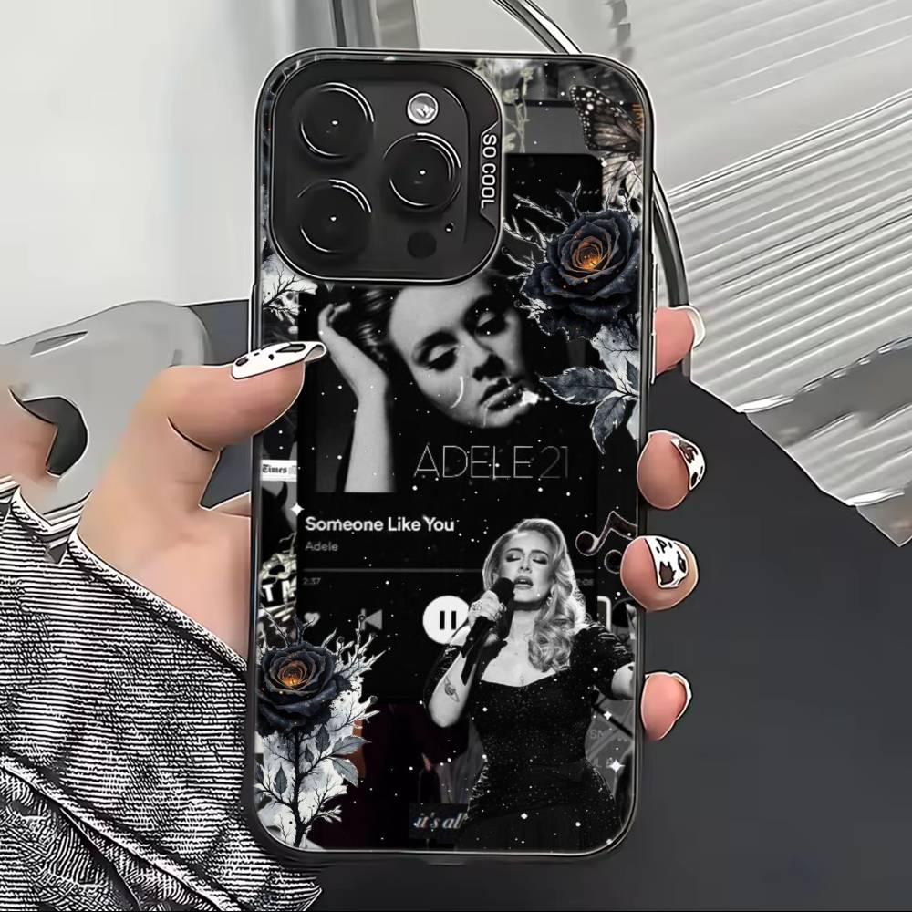 Singer A-Adele Phone Case For iPhone 17,16,15,14,13,12,11 Plus,Pro Max,XS,Colorful Silver Black Cover