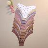 10-Pack Women's Seamless Printed Scalloped Hem Triangle Panties