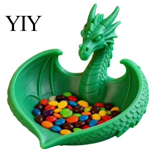 Новый Декор в Китайском Стиле 3D Печатный Ящик для Хранения с Драконом, Современный Настольный Органайзер для Ключей, Украшений, Уникальная Идея Подарка, Сладостей, Летающая Фигурка для Дома, Офиса,