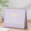 Paper 2027 Desk Calendar Spiral Binding Flip Calendar Durable Academic Planner  Office Desk