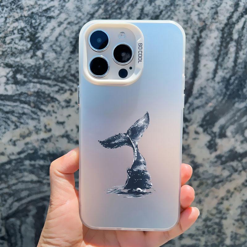 Крутой чехол для телефона с узором морской черепахи для iPhone 15 14 Pro Max 11 12 13 Pro Max Mini 15 Plus Сине-морской дизайн черепахи Лазерные чехлы