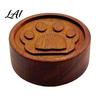Cat Paw Engraved Essential Oil Holder Pattern Round Horse Wooden Diffuser Fragrance Diffuser Non Electric Wood Wood