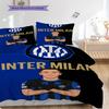 Inter Milan Pride Passion Bedding (1 * duvet cover + 2 * pillowcase, without core) Soft and comfortable Bedding set Duvet cover and pillowcase