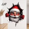 3D Christmas Decor Wall Stickers Holiday Decals for Living Room Bedroom And Party Decor Removable PVC Festive Art Home Entrance Classroom Office