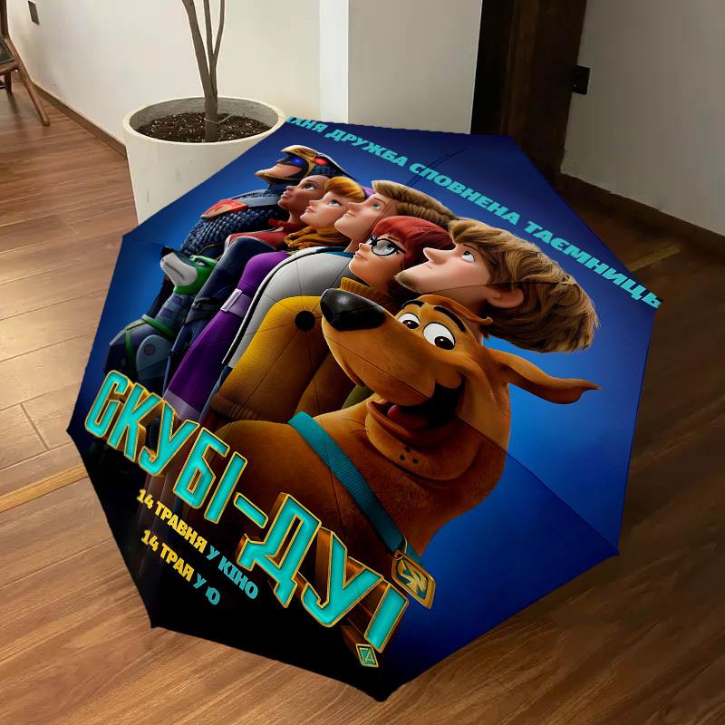 1pc Scooby-Doo Mystery Automatic Open/Close Umbrella Compact Folding Umbrella with 8-Rib Shaft lightweight esign, for Women/Men1239A