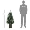 Artificial Christmas Tree 120cm Snowy Christmas Tree with 328 Branches and Metal Stand Green Christmas Decoration