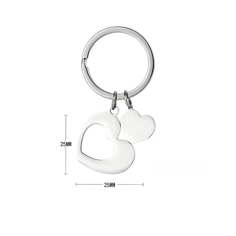 Креативный держатель для ключей в форме сердца из гладкой нержавеющей стали, модные брелки для женщин, украшение на сумку