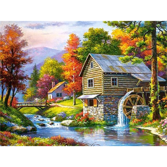 5D алмазная живопись «Дом», вышивка крестиком, квадратная/круглая Алмазная вышивка, садовые стразы, художественная ручная работа, наборы картин из бисера, домашний декор