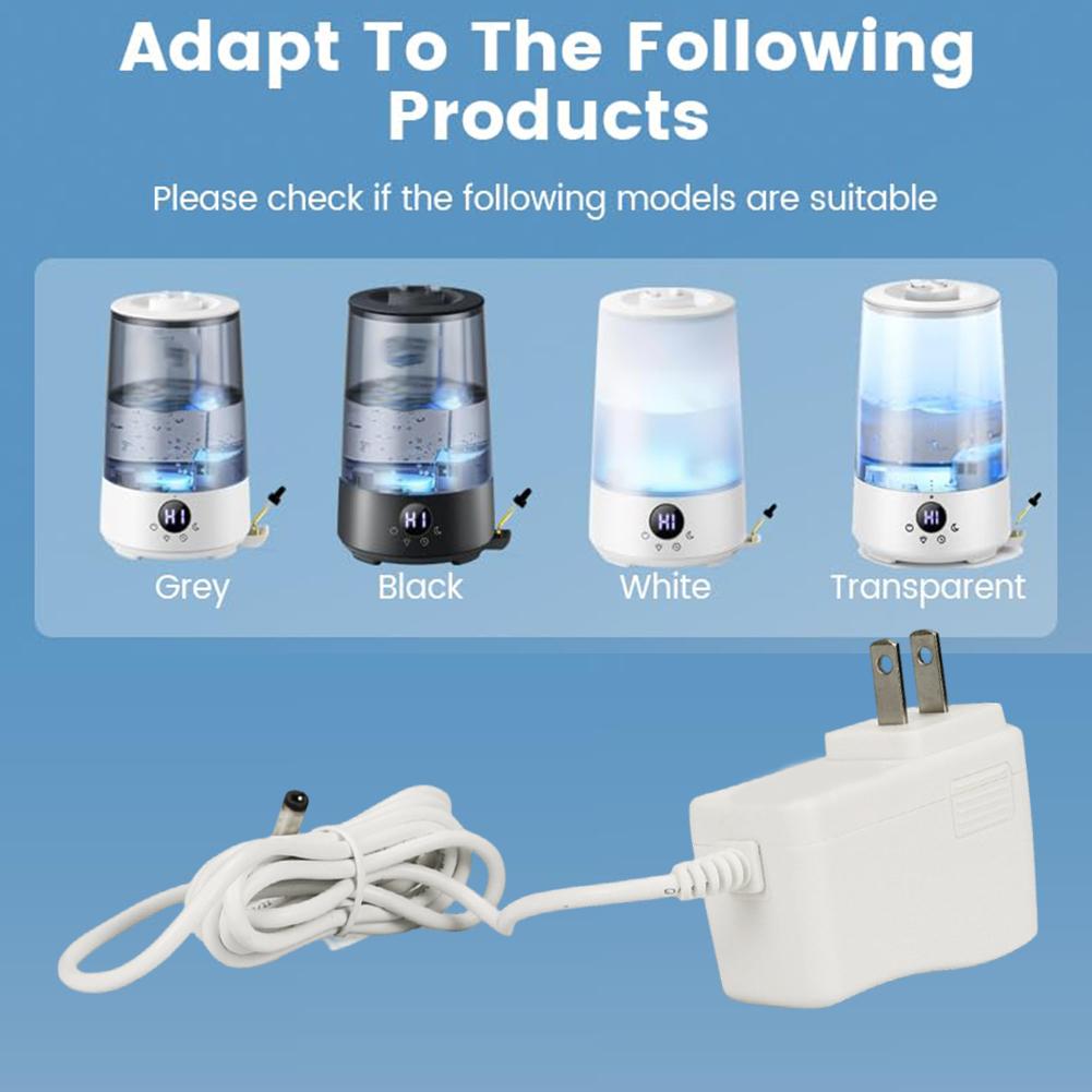 24V AC DC Adapter for Homvana H101 Cool Mist Humidifier with Input 100 240V and Integrated Over Current Protection