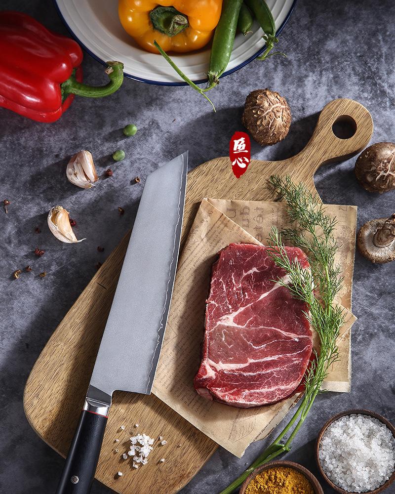 8.3 Inch Kiritsuke Knife 3-layer Clad Steel Blade G10 Handle Chef Slicing Vegetables Cleaver Sashimi Meat Japanese Kitchen Knife