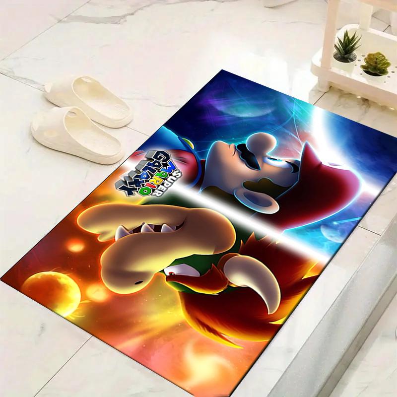 1Pc Super Mario Adventure Rug, Office Carpet Indoor Outdoor Doormat, Non-Slip, Comfortable, Living, Christmas Halloween, Xmas Gift S1713
