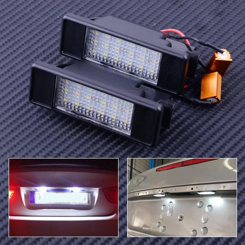 1Pair of Error Free 18 LED License Plate Number Lights Fit for Mercedes Benz W639 Viano Vito W906 Sprinter