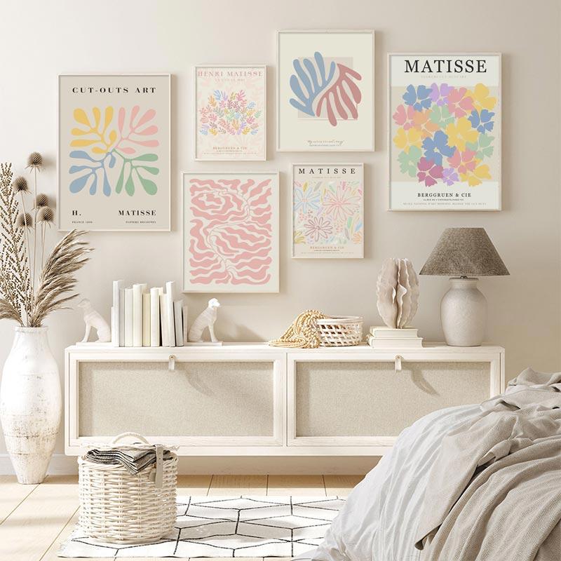 Абстрактная картина Анри Матисса на холсте, эстетические датские пастельные постеры и принты, современные настенные художественные картины для декора гостиной