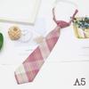Creative Knot-Free Tie Student Preppy Print Color Plaid Jk Tie