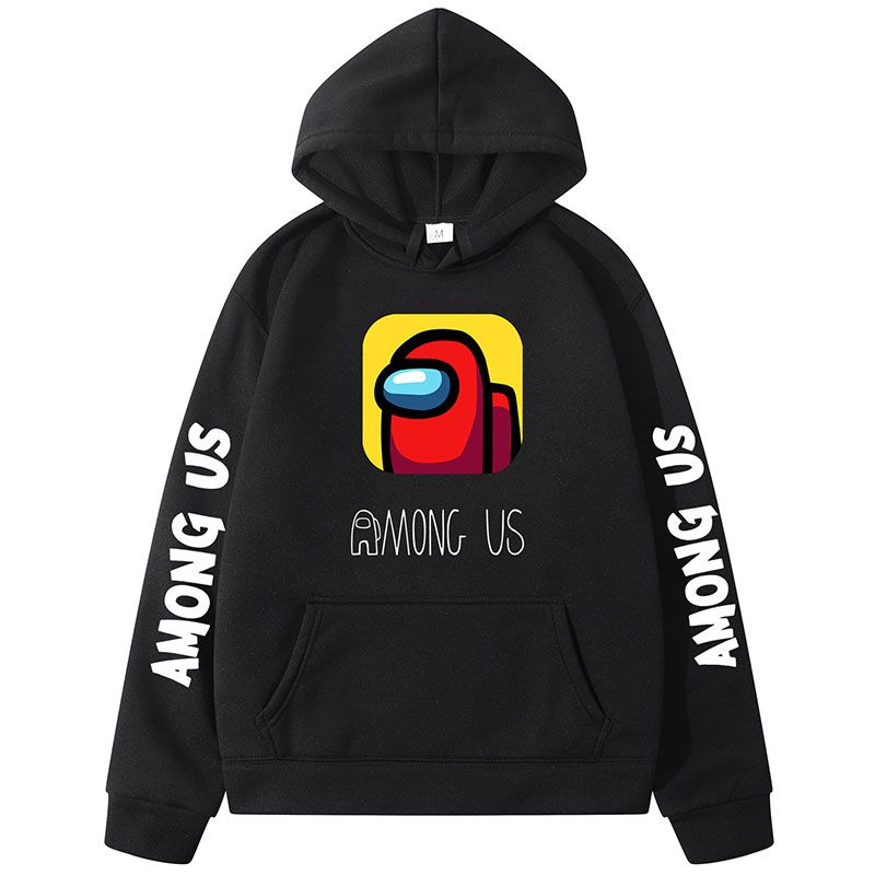 Хиппоп Спорт Amongus Худи Пуловер Джемпер Свитер Рубашка Уличная Одежда Толстовка