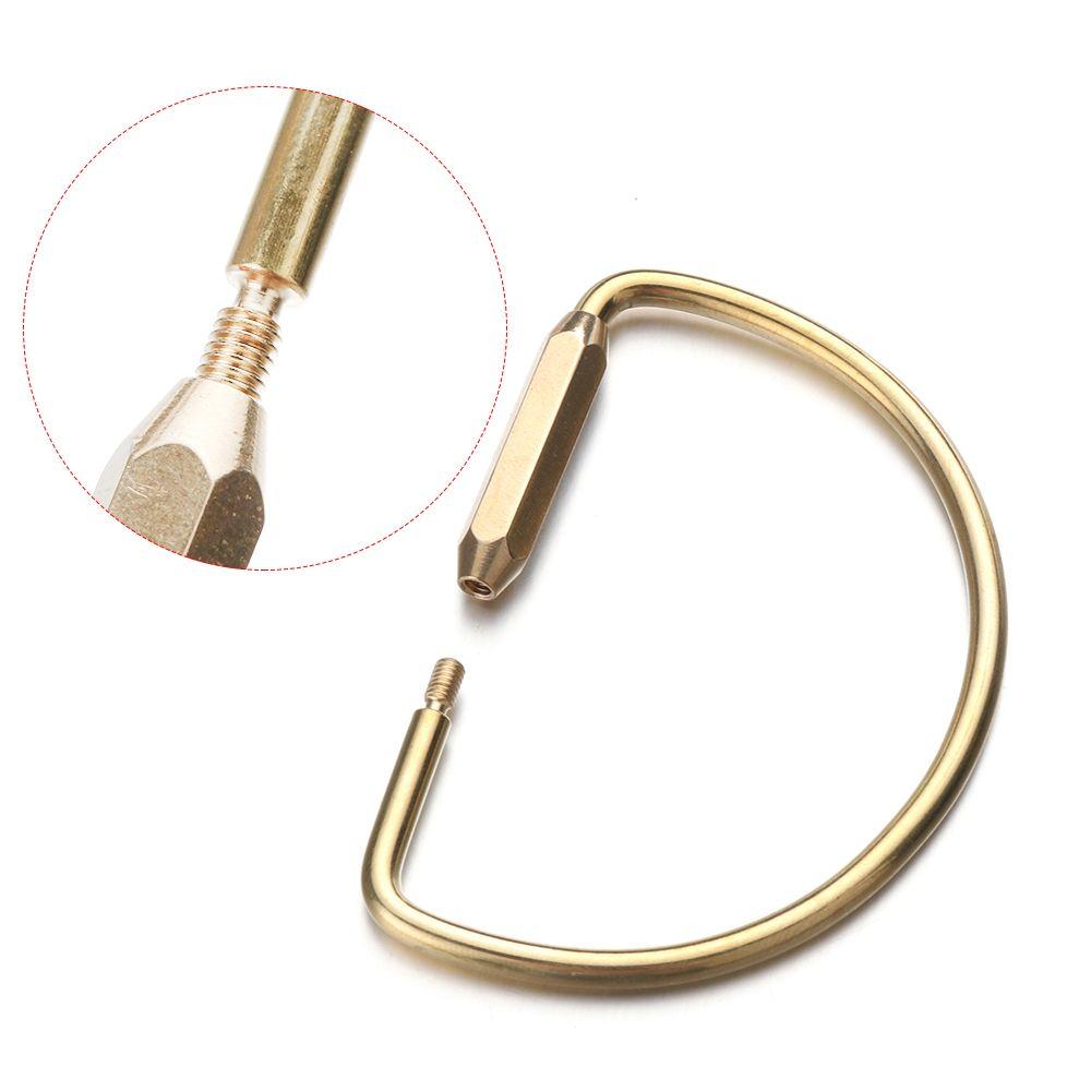 Creative DIY Craft Tools Whistle Ruler Brass Keychain Jewelry Accessories Key Ring Pendant