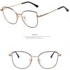 New Women Glasses Cat Eye Anti Blue Light Radiation Protection Eyeglasses Female Small Frame Eyewear Metal Girls Reading Glasses