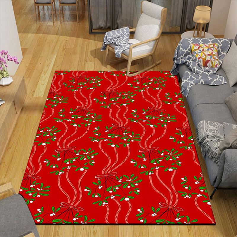 1Pc Winter Snowmen Rug Office Carpet Indoor Outdoor Doormat Nonslip Soft And Comfortable Living Room Christmas Halloween Gift D91837