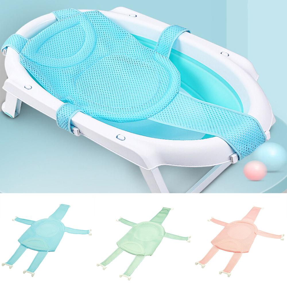 New Shower Pillow Newborn Support Cushion Bathtub Seat Baby Bath Net Bath Tub Pad