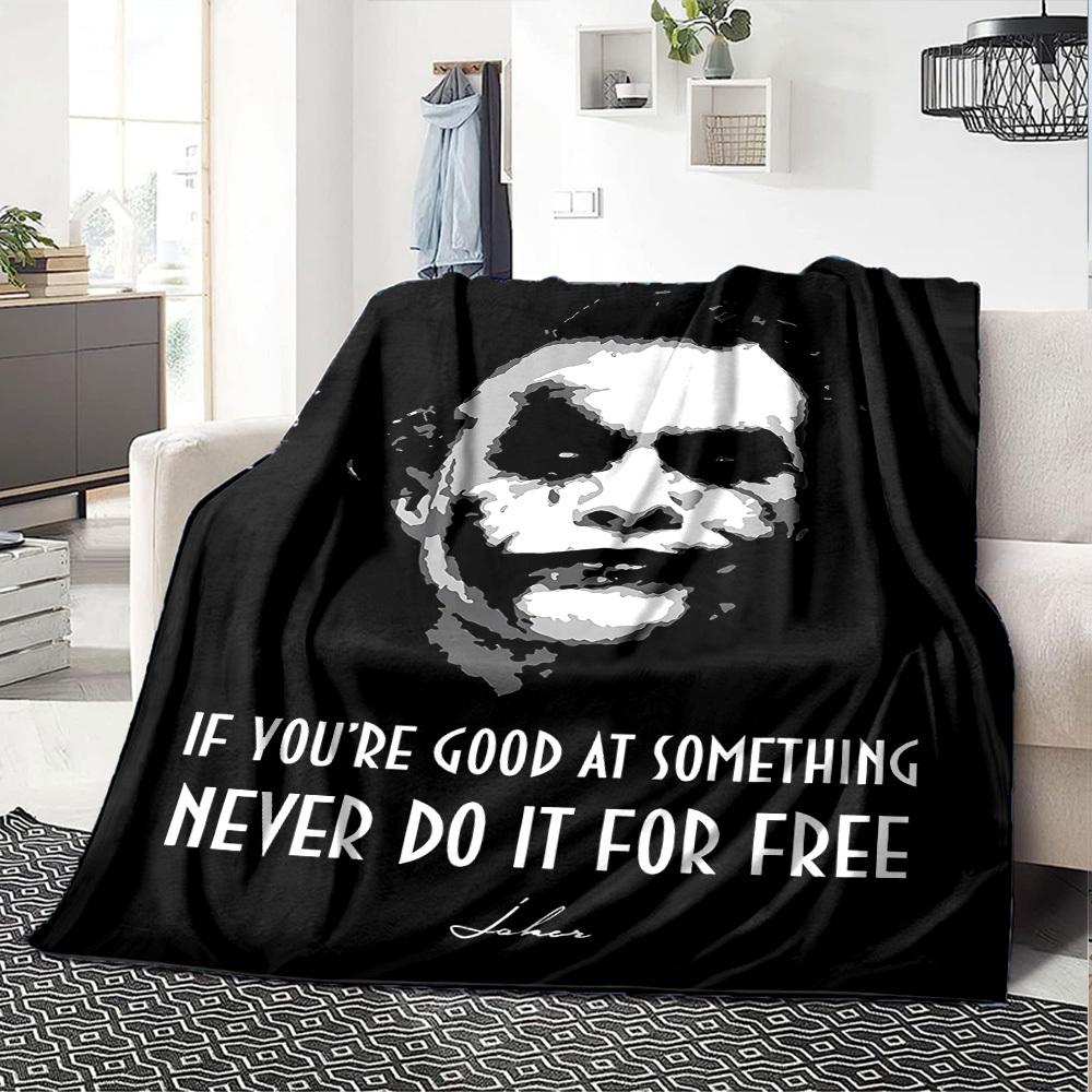 1pc Joker Quote Soft Warm Throw for Home, Office, Trave, All-Season Cozy Bedding Gift, Office Cozy Accessory 1081