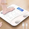 Smart Weight Scale with LED Display 150kg Max. Heavy Duty Rechargeable Digital Scale Accurate Bathroom Body Weight Fat Scale