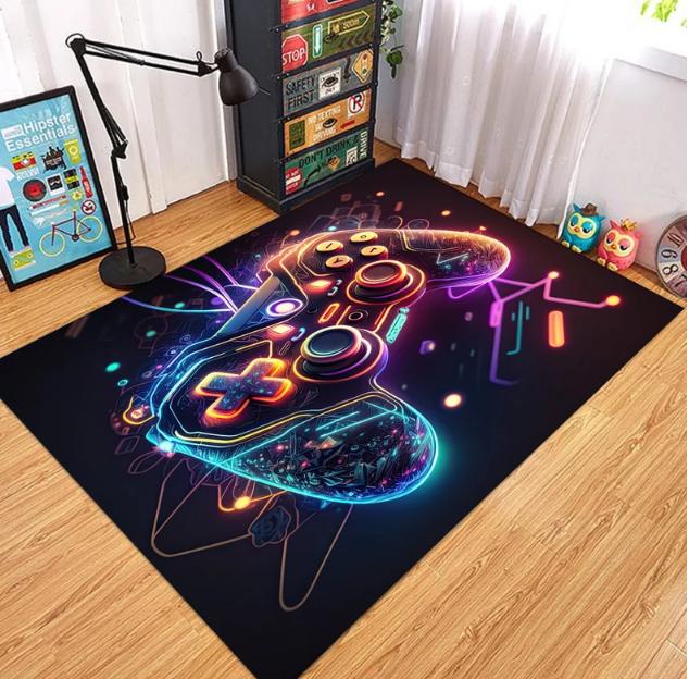 Игровая ручка Игровая тема Легкие коврики для спальни Гостиная Кухня Ванная Комната Моющийся коврик Ковер Домашний декор