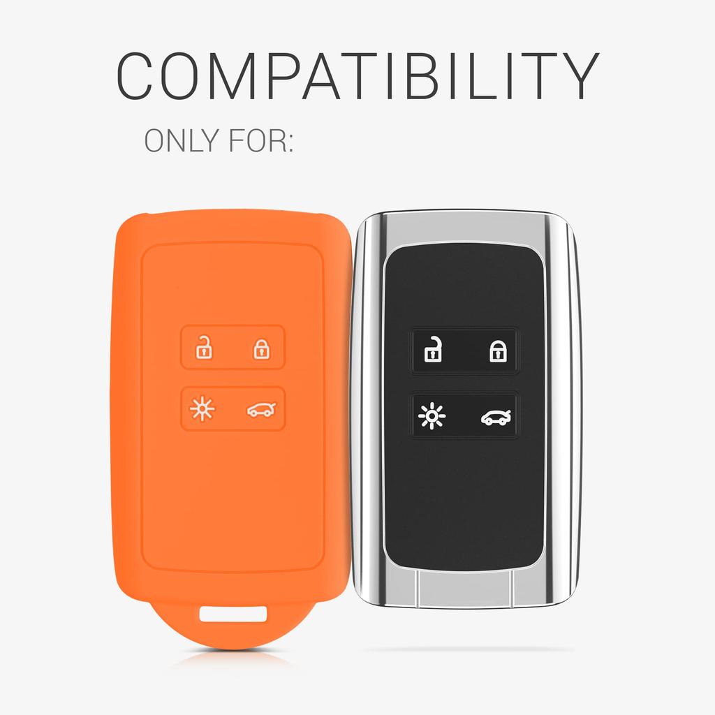 kwmobile Renault 4-Button Car Key Smart Key (Keyless Go Compatible