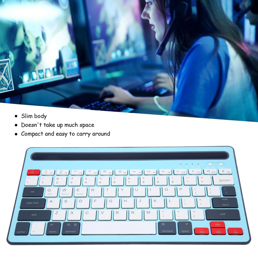 Wireless   Keyboard Rechargeable Ergonomics Silent Keys Tablet Keyboard for Phones