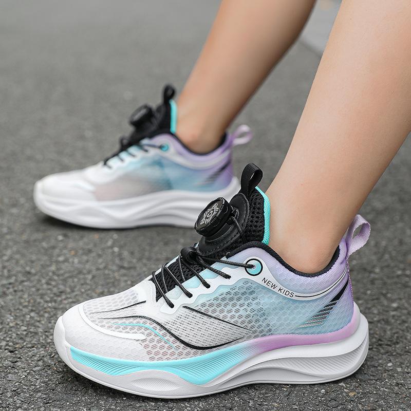 Обувь для мальчиков весна и осень детские сетчатые кроссовки для мальчиков среднего и старшего возраста дышащие беговые сетчатые туфли