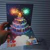 3D Pop Up Birthday Cards Birthday Cake Greeting Cards with Pyrotechnics Music Blowable Candle Birthday Surprise Keepsake for Her Him