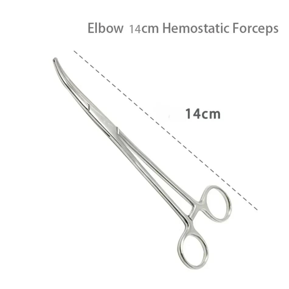 1pc Stainless Steel Hemostatic Forceps Surgical Forceps Tool Hemostat Locking Clamps Forceps Fishing Pliers Curved/Straight Tip 3