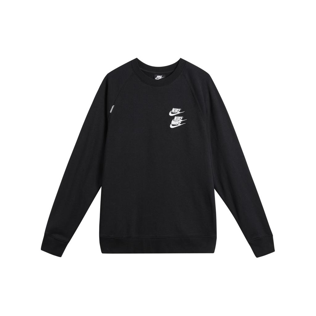 Nike Sportswear Embroidered Logo Pullover Sweatshirt Men Tops Black DD0883-010