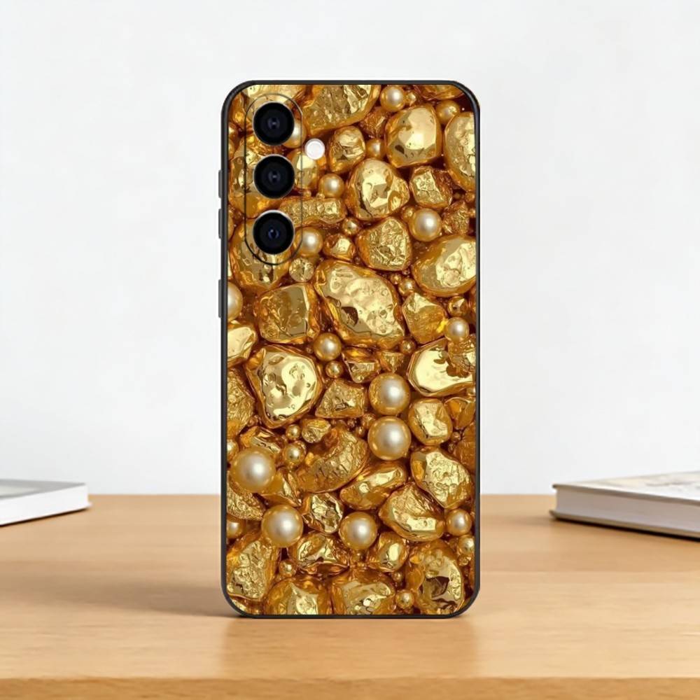 Чехол для телефона Money Gold A-Art для Samsung Galaxy A73, A72, A71, A70, A53, A52, A51, Другие Мягкий Черный Чехол
