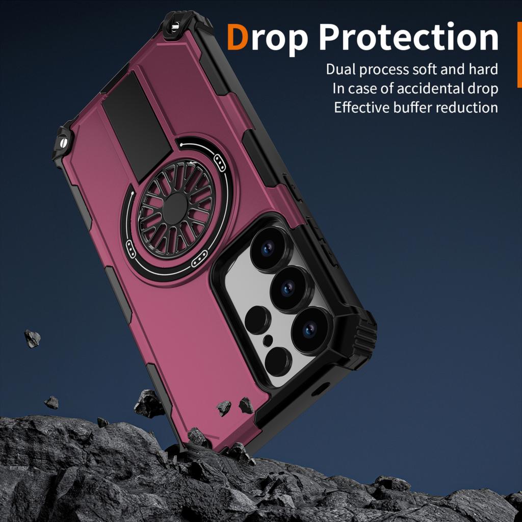 Для Samsung Galaxy S24 S25+ EDGE FE ULTRA  A06 A16 A26 A36 A56 5G Магнитный защитный Magsafe Противоударный чехол-подставка