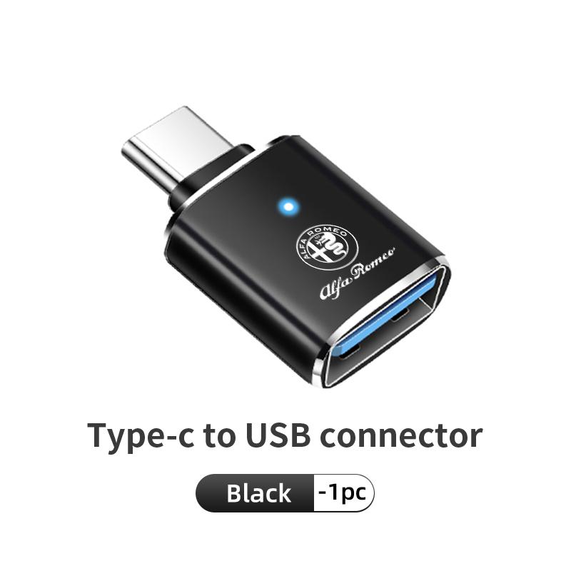For Alfa Romeo Car Type-C To USB Power Adapter Fast Data Transfer and Charging Adapter 159 Giulietta 156 147 Giulia Mito GT