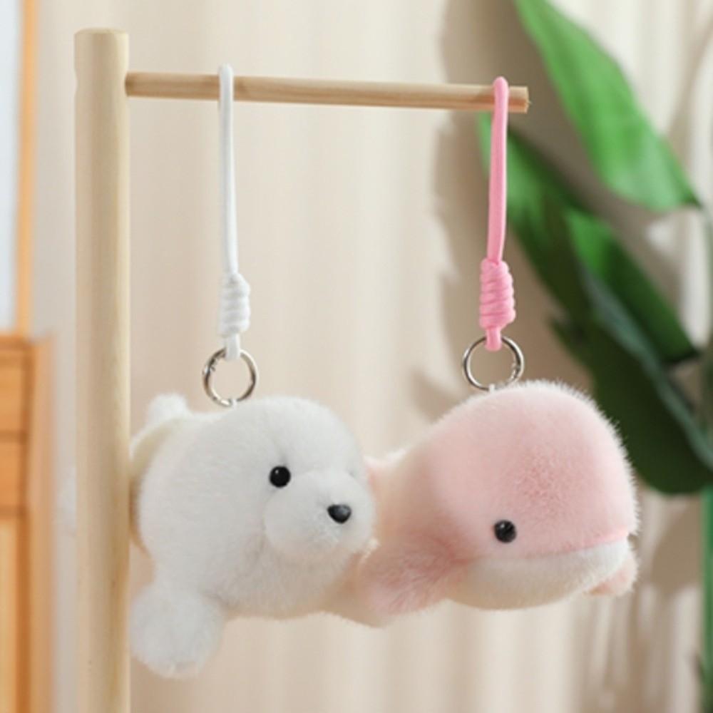 Ocean Animal Stuffed Animal Keychain Backpack Charms Plush Doll Key Rings Kids Holiday Gifts