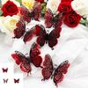 6-Pack 3D Orange & Black Butterflies - Realistic Decor For Halloween, Crafts, And Wall Displays