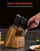 VEVOR Kitchen Knife Set with Block and Sharpener, 15 Piece High Carbon Stainless Steel Knife Set