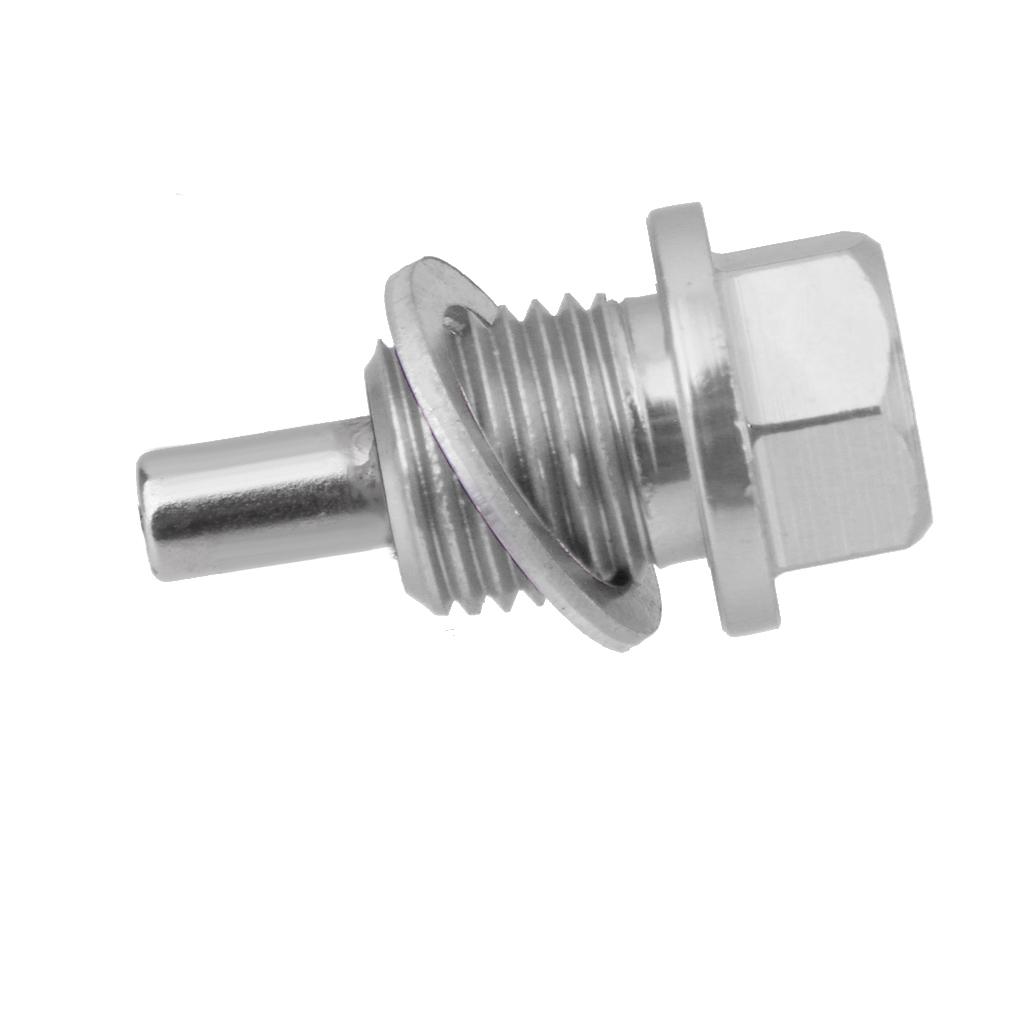 M14X1.5 Anodized Meal Magnetic Engine Oil Sump Drain Plug Bolt for Silver