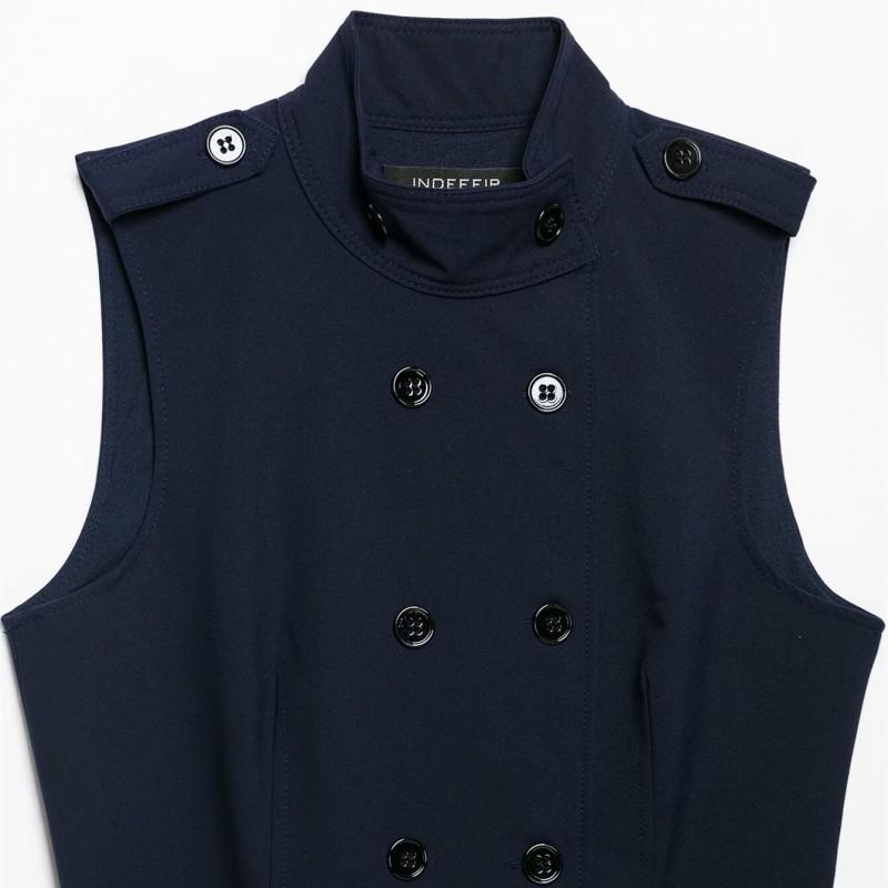 Womens Slim Fit Stand Collar Button-Up Vest 2026 Office Chic Lightweight Sleeveless Top