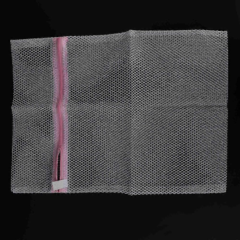 Set Of 4 Durable Coarse Mesh Laundry Bag With Zip Closure 25-26
